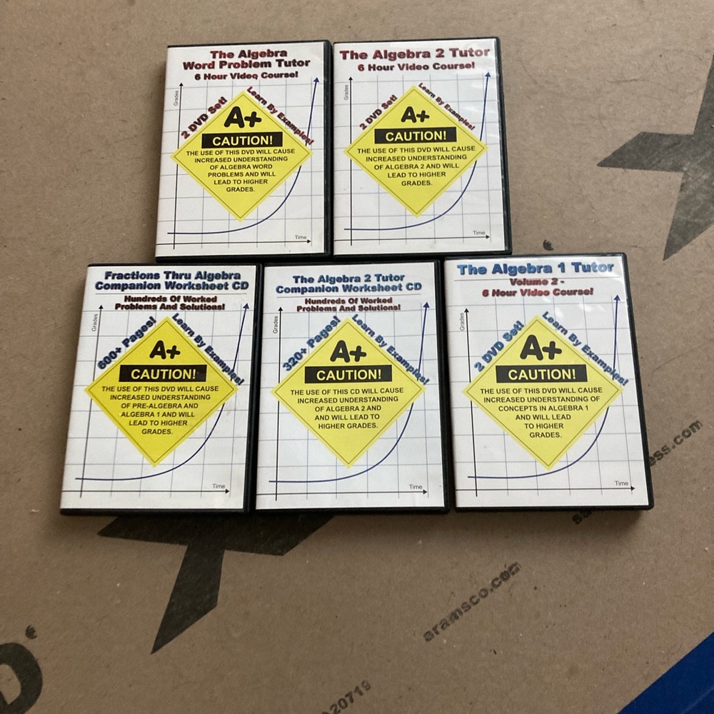 Algebra Tutor Video Course Set - Black and White